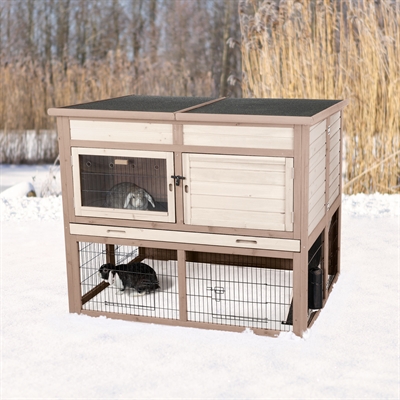 Trixie Natura Konijnenhok XL Grijs 120x94x98 cm met isolatie