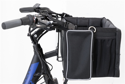 Trixie Fietsmand Voor Aan Stuur Nylon Zwart/Grijs 41x26x26 cm
