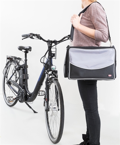 Trixie Fietsmand Voor Aan Stuur Nylon Zwart/Grijs 41x26x26 cm
