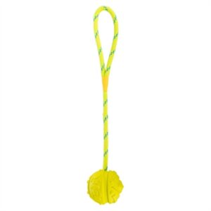 Trixie Bal Aan Touw Natuurrubber Drijvend 7 CM Limegroen