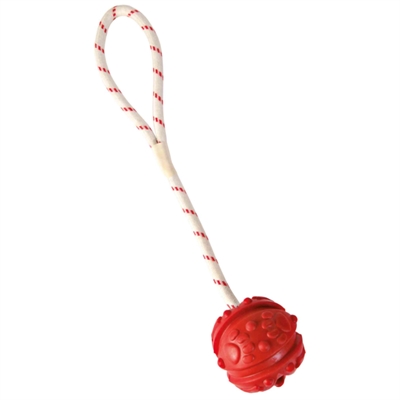 Trixie Bal Aan Touw Natuurrubber Drijvend 7 CM Limegroen