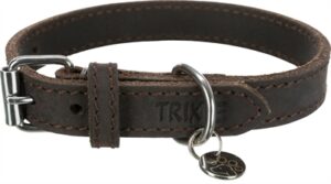 Trixie Halsband Hond Vetleer Donkerbruin 27-34x1,8 cm