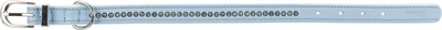 Trixie Halsband Hond Active Comfort Met Strass Steen Leer Lichtblauw 23-28x1,5 CM