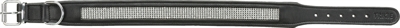 Trixie Halsband Hond Leer Zwart 57-66cm met Strass