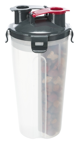 Trixie Water- en Voerfles met Reisbak 2x350 ML