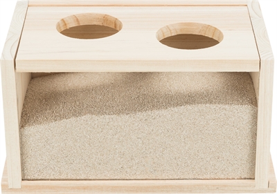 Trixie Zandbad voor Muizen/Hamsters Hout 20x12x12 cm