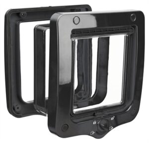 Trixie 4-weg Kattenluik Inclusief Tunnelstuk Zwart 20x22 CM