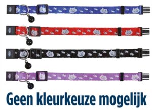 Trixie Halsband Kat Safer Life Print Kat / Poot Assorti 4 ST