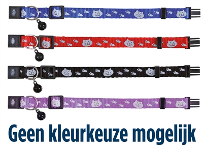 Trixie Halsband Kat Safer Life Print Kat / Poot Assorti 4 ST
