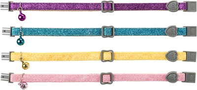 Trixie Kattenhalsband Glitter Assorti met Kunststof Sluiting 4 ST