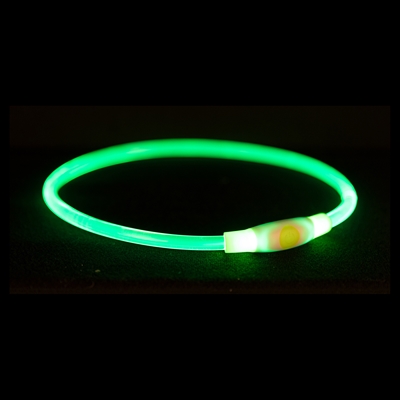 Trixie Lichtgevende Halsband Oplaadbaar Groen 65x0,8 cm