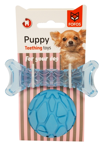 Fofos Puppy Bot en Bal Blauw 11x4,5 cm / 7x7x7 cm