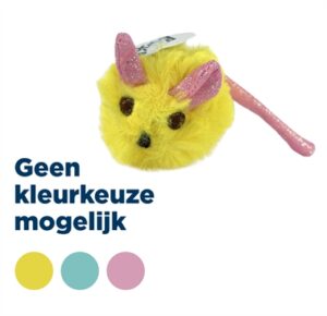 Fofos Pluche Muis Met Glitterstaart 14,5x6x6 CM
