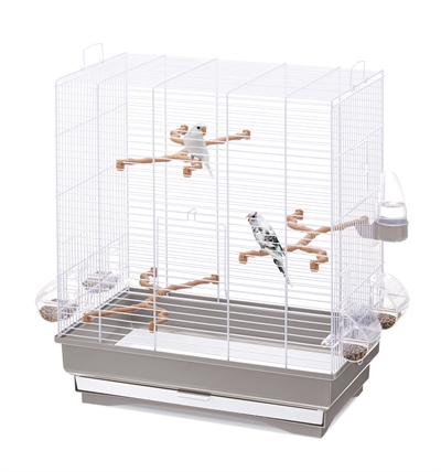 Imac Vogelkooi Carlotta Taupe / Wit 50x30x56 CM