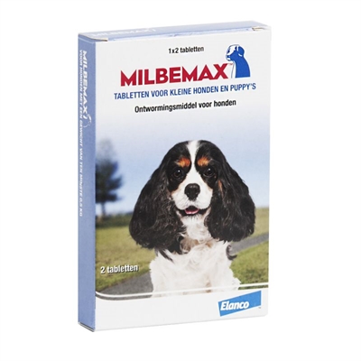 Milbemax Tablet Ontworming Puppy / Kleine Hond 0,5-10 KG 2 Tbl