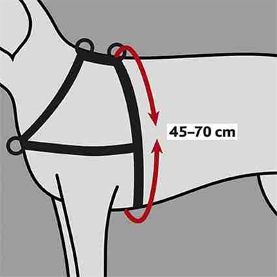 Trixie Hondentuig Lead'n'walk Soft Zwart 45-70 cm