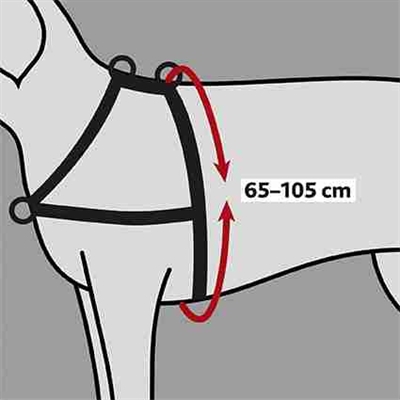 Trixie Hondentuig Lead'n'walk Soft Zwart 65-105 cm