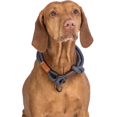 Trixie Halsband Hond Be Nordic Halfslip 35x0,6 cm Donkergrijs/Bruin