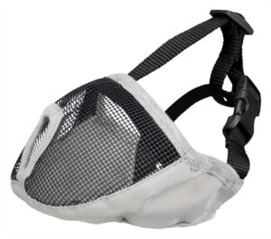 Trixie Muilkorf Platte Neus Grijs S-M 40 cm 2 st