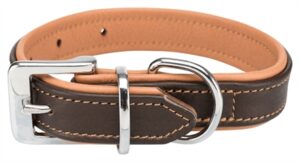 Trixie Halsband Hond Active Comfort Leer Bruin / Lichtbruin 21-32x2,5 CM
