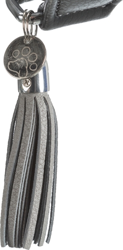Trixie Halsband Hond Active Comfort Leer Zwart/Grijs 21-26x4 cm