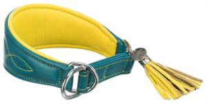 Trixie Halsband Hond Active Comfort Voor Windhonden Leer Petrol 27-35x5,5 CM