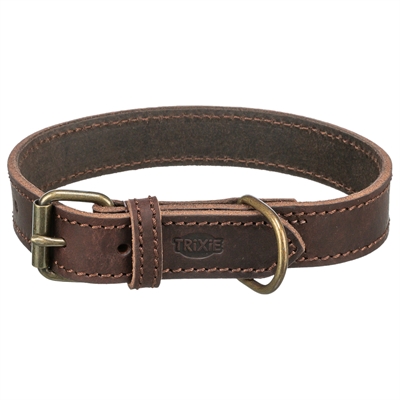 Trixie Halsband Hond Vetleer Donkerbruin 34-40x2,5 cm