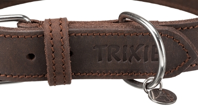 Trixie Halsband Hond Vetleer Donkerbruin 37-44x2,5 cm