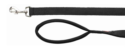 Trixie Hondenriem Zwart 120x1 cm met Neopreen Handvat