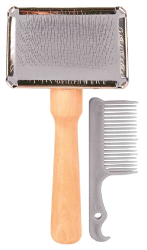 Trixie Slickerborstel Houten Greep 13x6 cm 3 stuks