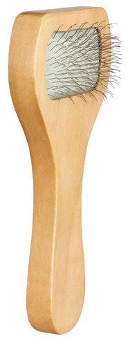 Trixie Slickerborstel Hout Metalen Pinnen 13x6 cm 3 st