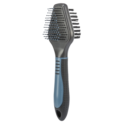 Trixie Borstel 2-zijdig Kunststof / Nylonharen&draadpinnen 19x6 CM 2 ST