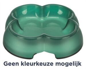 Trixie Voerbak / Waterbak Transparant Kunststof / Rubberring Assorti 12 CM 250 ML 4 ST