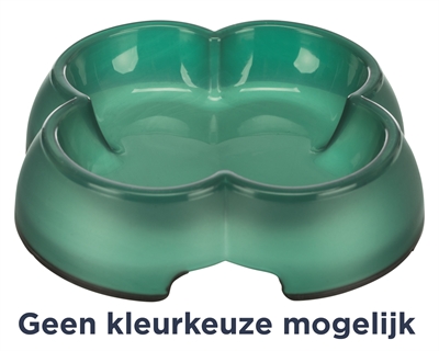 Trixie Voerbak / Waterbak Transparant Kunststof / Rubberring Assorti 12 CM 250 ML 4 ST