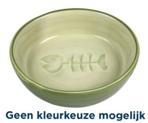 Trixie Voerbak / Waterbak Visgraat Keramiek Assorti 13 CM 200 ML 4 ST