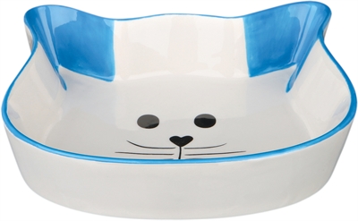 Trixie Keramische Voer-/Waterbak Kattenhoofd 15 cm 200 ml 4 st