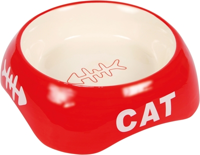 Trixie Keramische Voer-/Waterbak Cat 13 cm 200 ml Assorti 4 st