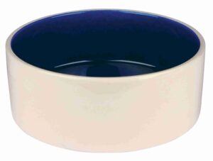 Trixie Voerbak Keramiek Crème / Blauw 22x22 CM 2,3 Ltr