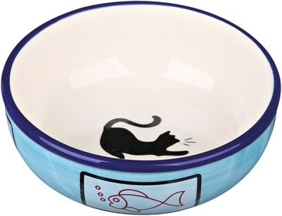Trixie Keramische Voer- en Waterbak Kat 13 cm 350 ml Assorti 4 st