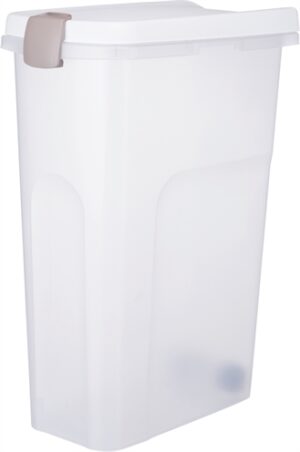Trixie Voerton Luchtdicht Afsluitbaar Kunststof Transparant Wit / Wit 40 Ltr 26,5×44,5×61,5 CM