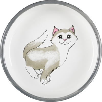 Trixie Keramische Voerbak Plat Kat 15 cm 300 ml 4 stuks
