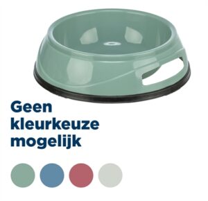 Trixie Voerbak Zwaar Kunststof / Rubberbodem Assorti 14x14 CM 500 ML 4 ST