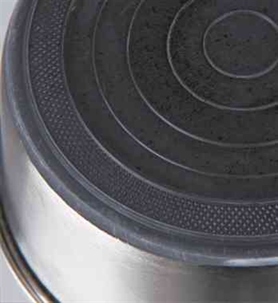 Trixie RVS Voerbak met Rubberbodem 17x17 cm 1 Ltr 4 st