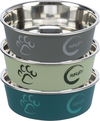 Trixie Voerbak RVS/Kunststof 12 cm 300 ml Assorti 4 st