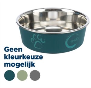 Trixie Voerbak Rvs / Kunststof-ommanteling Assorti 21x21 CM 1,5 Ltr 4 ST