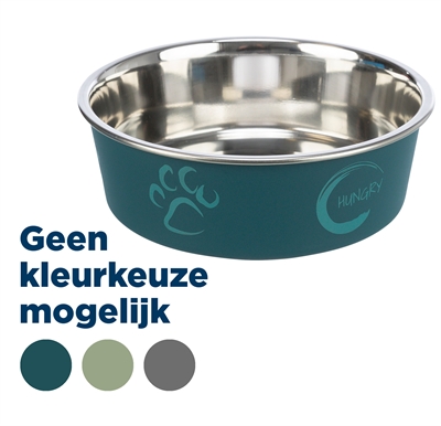 Trixie Voerbak Rvs / Kunststof-ommanteling Assorti 23x23 CM 2,2 Ltr 4 ST