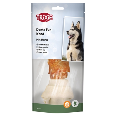 Trixie Denta Fun Knotted Chicken Chewing Bone 18 CM 6x120 GR