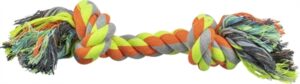 Trixie Flostouw met knopen 40 cm 3 st Oranje/Lime/Grijs