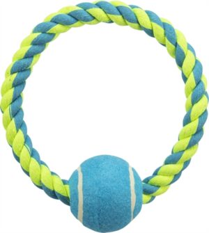 Trixie Touwring met Tennisbal 18x6 cm 3 stuks