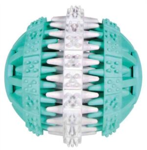 Trixie Denta Fun Natuurrubber Bal met Muntsmaak 6x6x6 CM 3 ST